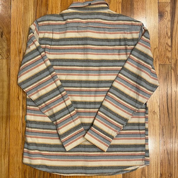 VISSLA New Men's Central Coast Flannel Long Sleeve Button Down Size Large Dune - Picture 4 of 6